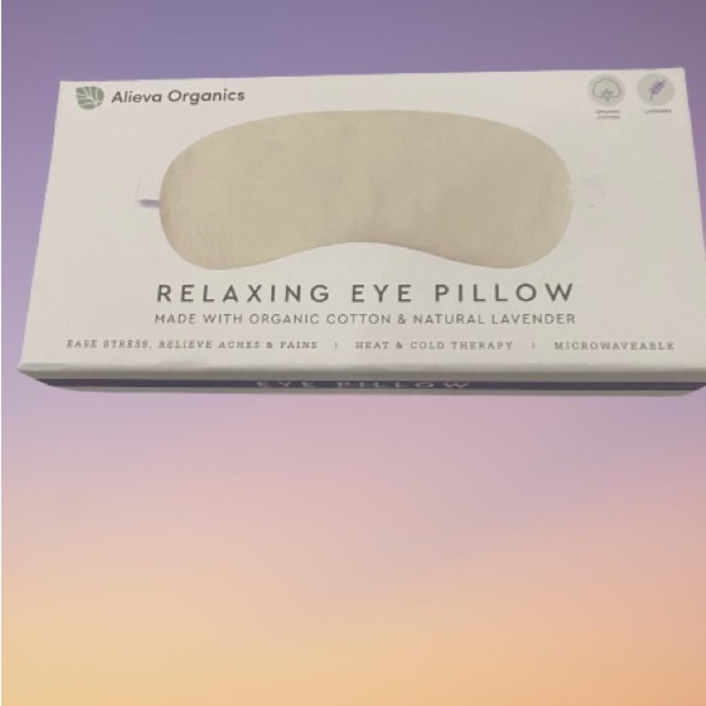 Alieva Organics Eye Pillow Soothing Warming Heat Therapy Microwavable